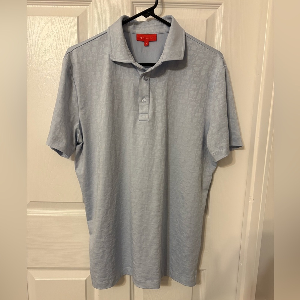 Redvanly Men's Light Blue Short Sleeve Polo